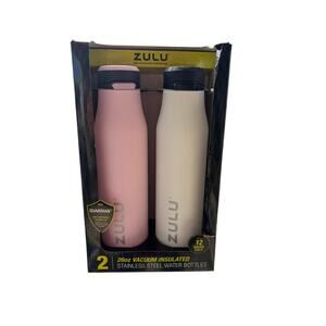Zulu 26oz stainless steel water bottles- 2 pack-NIB